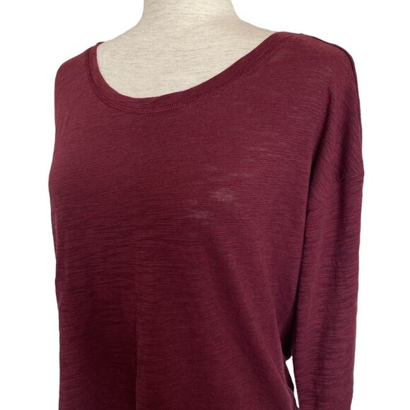 CHASER Maroon Casual Long Sleeve T Shirt Size Small Relaxed Fit - Picture 2 of 5